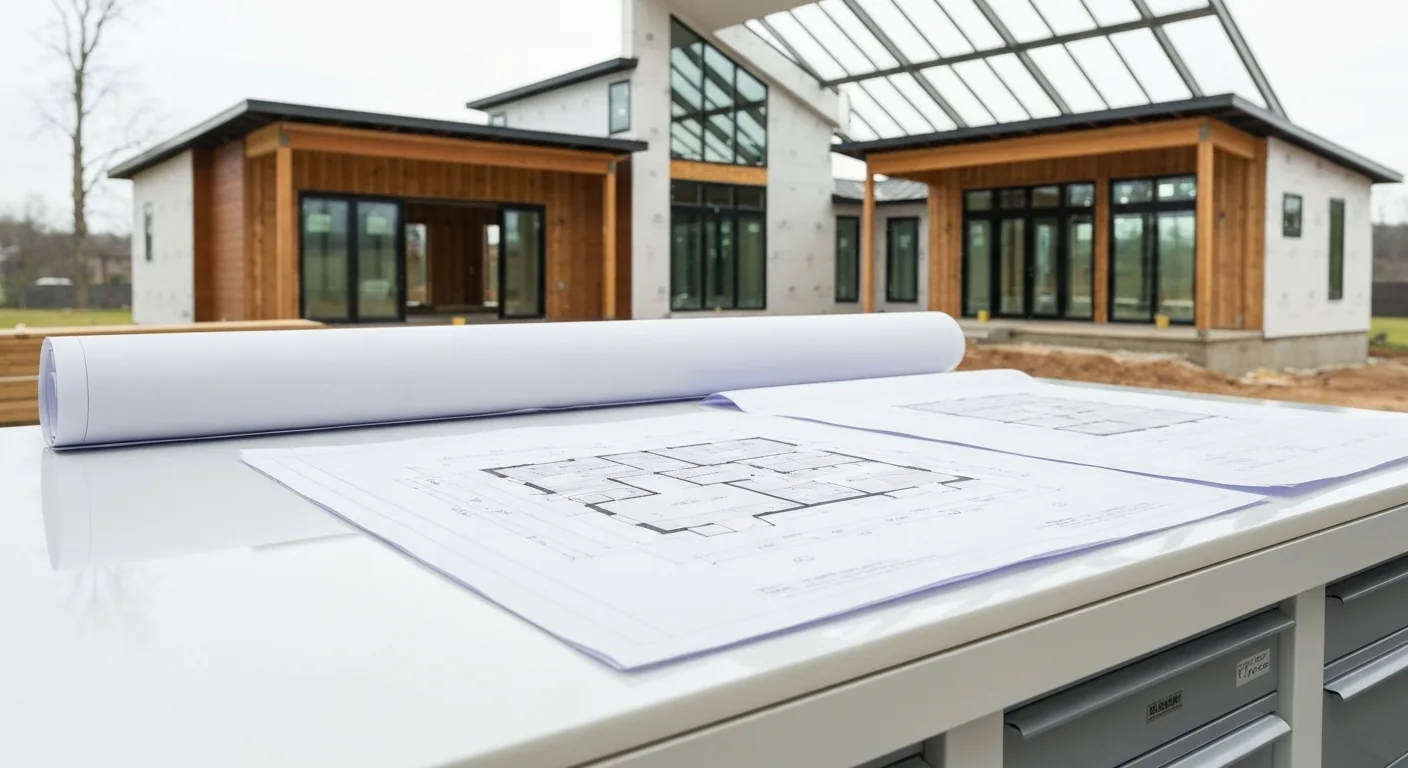 Structural drawings and floor plans for a custom home build